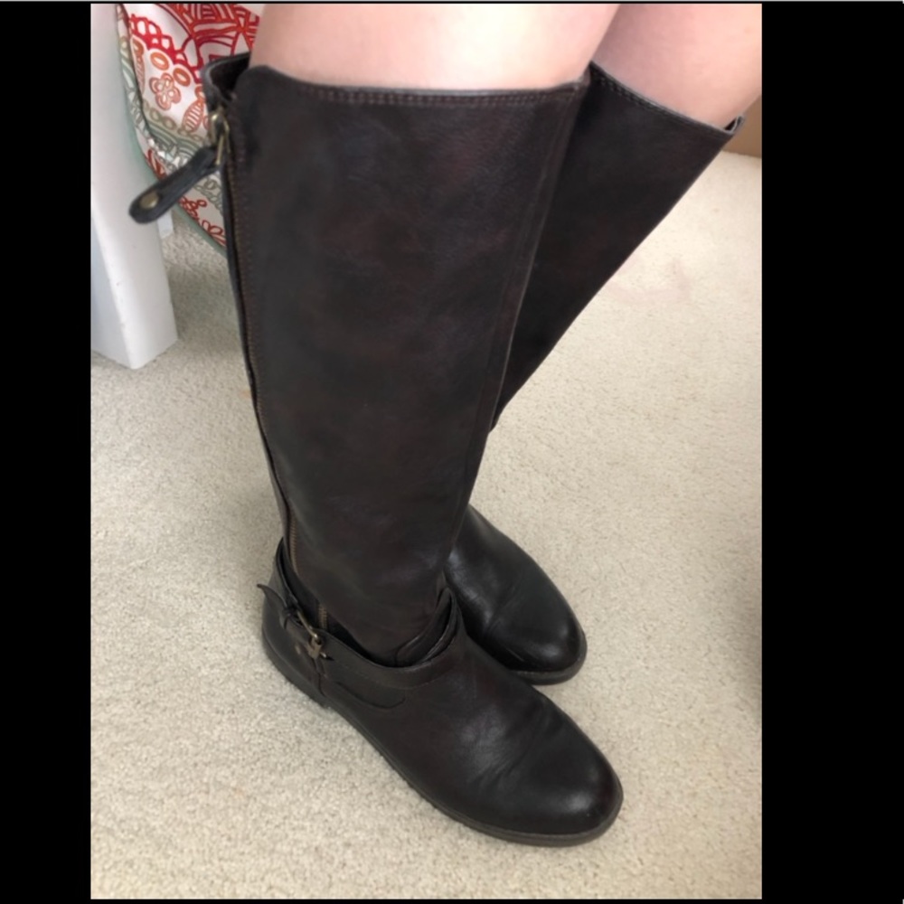 Dark Brown Fashion Riding Boots
